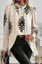 Cream Ethnic Print High Neck Top