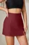 Wine High Rise Mini Skort