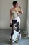 White Floral Backless Maxi Dress
