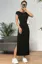 Black Backless Maxi Slit Dress