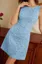 Light Blue Boat Neck Mini Dress