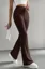 Dark Brown High Rise Bootcut Pants