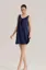 Navy Blue Mini Slip Dress