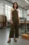 Brown Solid Halter Neck Co-Ord Set