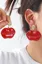 Red Statement Drop Earrings