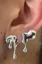 Silver Drip Statement Drop Earrings