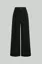 Black High-Rise Pleated Wide-Leg Pants