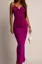 Magenta Backless Mermaid Maxi Dress