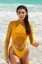 Yellow Sheer High Neck Crop Top