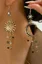 Golden Moon Hanging Earrings