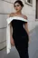 Black Off Shoulder Bodycon Maxi Dress