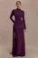 Purple Draped High Neck Maxi Dress