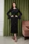 Black Floral Flared Sleeve Midi Dress