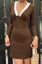 Brown Polka Dot Lace Mini Dress