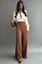 Brown High Rise Wide-Leg Pants