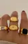 Golden Set Of 4 Statement Rings