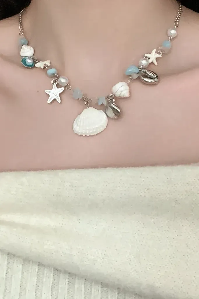 Multicolour Beachy Charm Necklace - Image 1