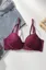 Wine Sweetheart Neck Lace Bra