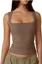 Light Brown Square Neck Top