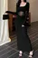 Black Bodycon Mermaid Maxi Dress