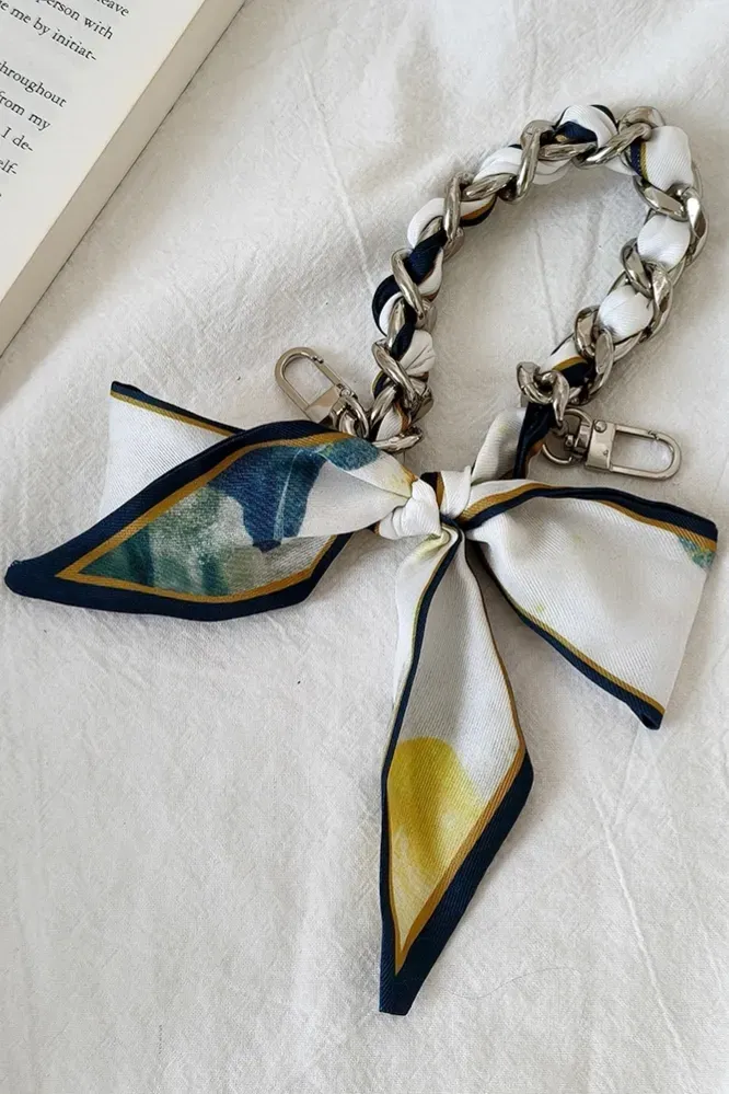 Multicolor Printed Bag Charm - Image 1