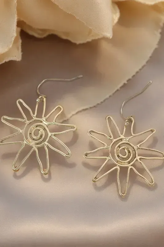Golden Sunshine Chic Earrings - Image 1