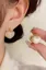 Golden Rhinestone Heart Earrings