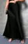 Black Solid Mermaid Maxi Skirt