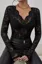 Black Scallop Neck Lace Top