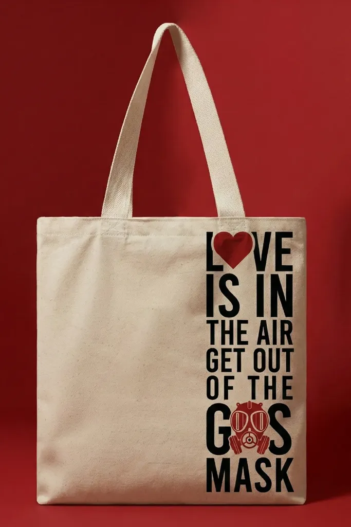White Typography Tote Bag - Image 1