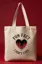 White Graphic Print Tote Bag