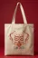 White Graphic Print Tote Bag