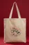 White Graphic Print Tote Bag