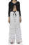 White Heart Print Mid Rise Pants