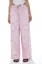 Pink Striped Mid Rise Drawstring Pants