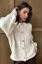 Beige Buttoned Down Textured Cardigan