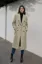 Beige Double-Breasted Lapel Collar Coat