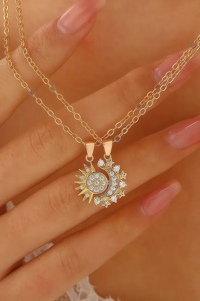 Golden Elegance Set Of 2 Necklace - Image 1