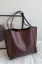Dark Brown Pu Solid Tote Bag