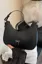 Black Solid Bow Shoulder Bag