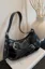 Black Metallic Hobo Bag