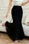 Black Floral Mermaid Maxi Skirt