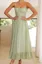 Sage Ruffles Detail Maxi Dress