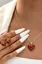 Red Set Of 3 Elegant Jewelry Set
