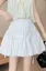 White High Rise Balloon Mini Skorts