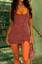 Red Rhinestone Bodycon Mini Dress