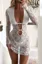 White Lace Cut-Out Mini Dress