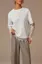 White Solid Lace Insert T-Shirt