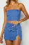 Blue Denim Tube Neck Mini Co-Ord Set