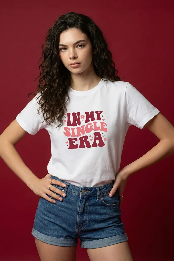 White Typography Crew Neck T-Shirt - Image 1